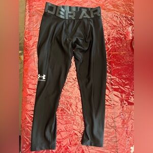 Under Armour Black Compression  Leggings Pants Youth XS